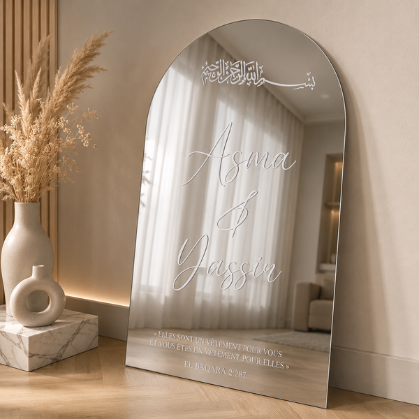 Tableau demi arche miroir