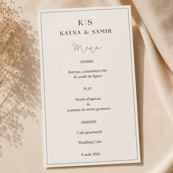 Carte menu