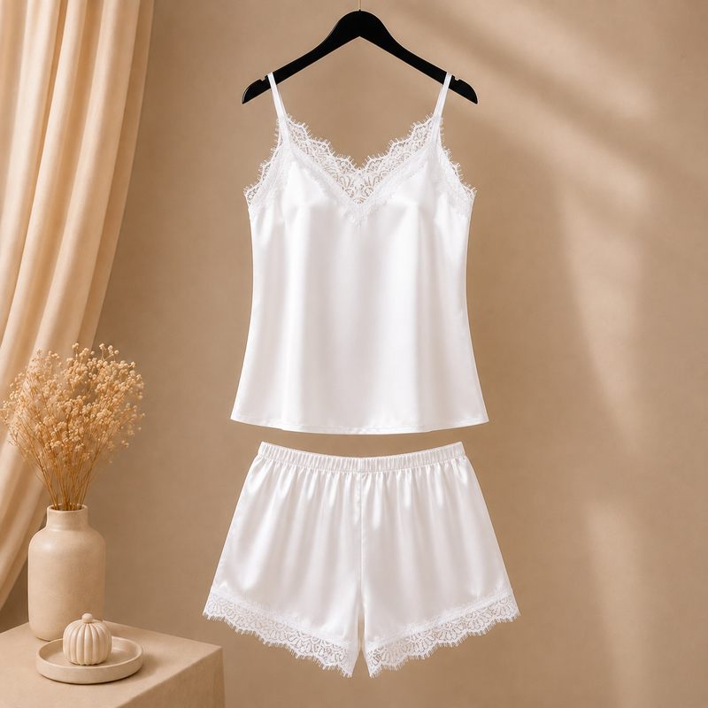 Pyjama short en dentelle