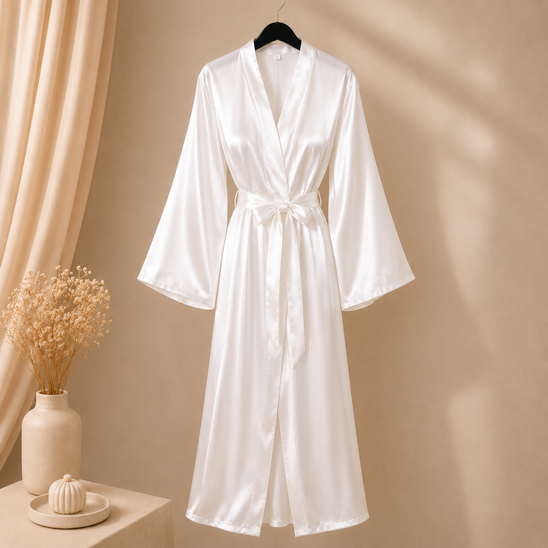 Peignoir en satin long